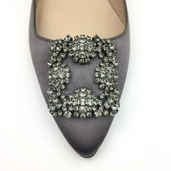 MANOLO BLAHNIK Hangisi Jeweled Pointy Toe … - Picture 12 of 13